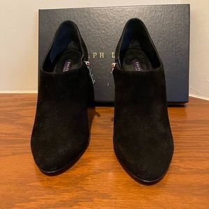 Almost New Ralph Lauren Collection Wasella Black Kidsuede Bootie